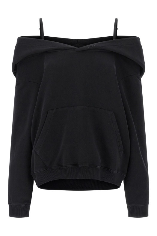 Худи с открытыми плечами Черный MM6 MAISON MARGIELA S52GU0244M25014900 Худи с открытыми плечами Черный MM6 MAISON MARGIELA S52GU0244M25014900