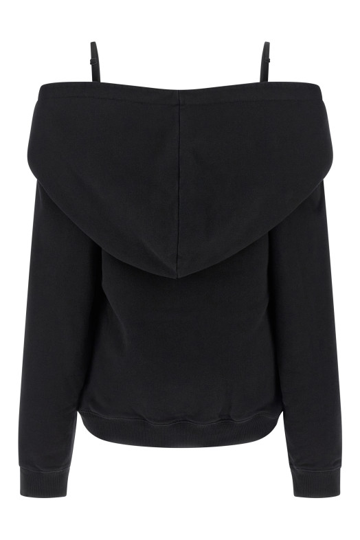 Худи с открытыми плечами Черный MM6 MAISON MARGIELA S52GU0244M25014900 Худи с открытыми плечами Черный MM6 MAISON MARGIELA S52GU0244M25014900