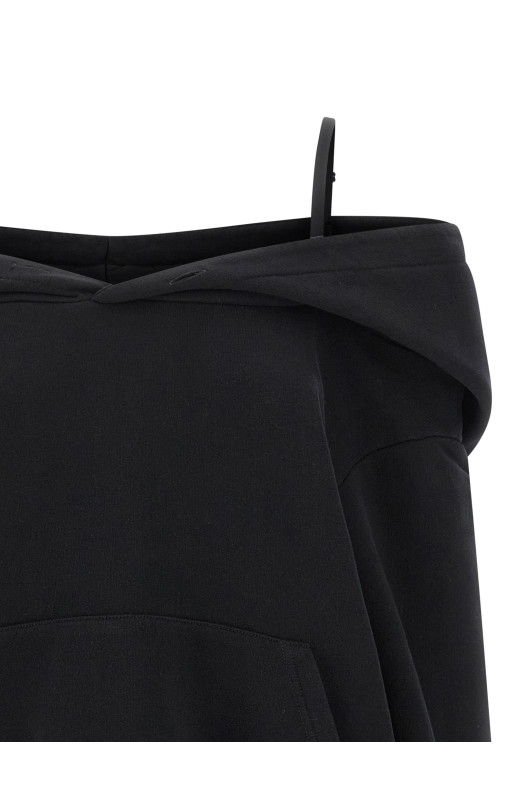 Худи с открытыми плечами Черный MM6 MAISON MARGIELA S52GU0244M25014900 Худи с открытыми плечами Черный MM6 MAISON MARGIELA S52GU0244M25014900