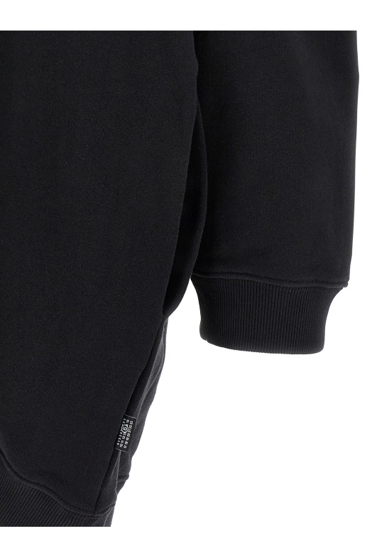 Off-shoulder hooded dress Black Off-shoulder hooded dress Black