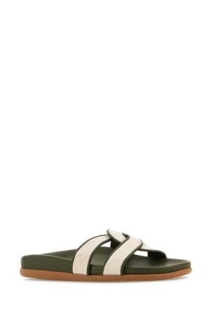 Two-tone canvas Desmos slippers ANCIENT GREEK (DESMOSFOOTBED) Two-tone canvas Desmos slippers ANCIENT GREEK (DESMOSFOOTBED)