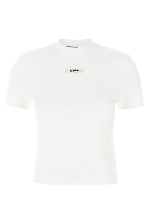 JACQUEMUS 'Le T-shirt Gros-Grain' футболка белая 24ETSW00133AJ00124100 JACQUEMUS 'Le T-shirt Gros-Grain' футболка белая 24ETSW00133AJ00124100