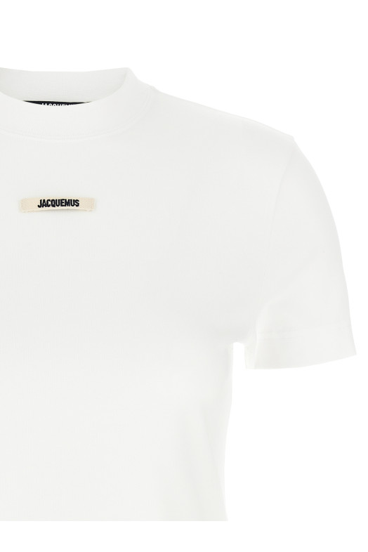 JACQUEMUS 'Le T-shirt Gros-Grain' футболка белая 24ETSW00133AJ00124100 JACQUEMUS 'Le T-shirt Gros-Grain' футболка белая 24ETSW00133AJ00124100