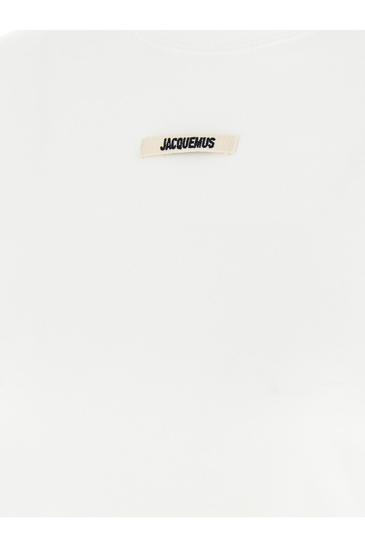 JACQUEMUS 'Le T-shirt Gros-Grain' футболка белая 24ETSW00133AJ00124100 JACQUEMUS 'Le T-shirt Gros-Grain' футболка белая 24ETSW00133AJ00124100
