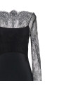 Lace satin dress Black