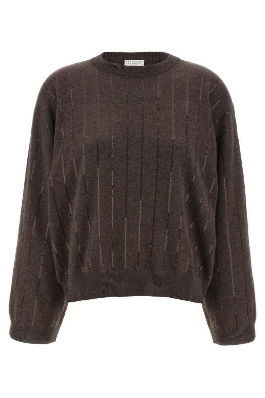Sequin cashmere sweater Brown Sequin cashmere sweater Brown