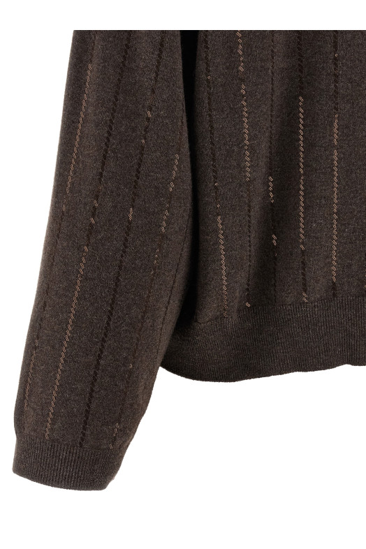 Sequin cashmere sweater Brown Sequin cashmere sweater Brown