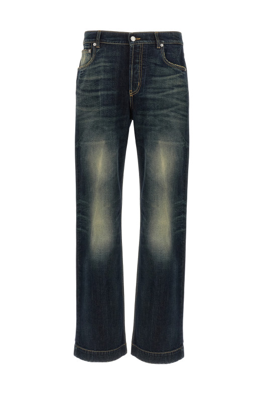 Джинси з широкими штанинами, сині 839142QYABR4211 Джинси з широкими штанинами, сині 839142QYABR4211