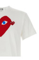 Футболка з принтом і логотипом Червона COMME DES GARÇONS PLAY AXT0861 Футболка з принтом і логотипом Червона COMME DES GARÇONS PLAY AXT0861