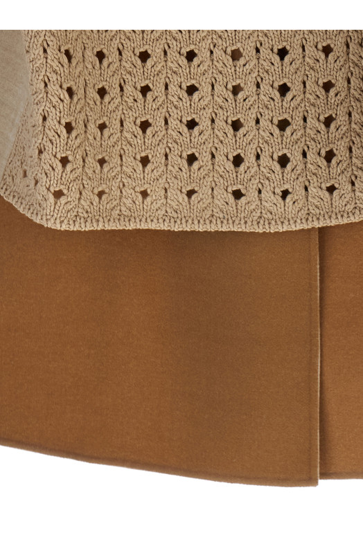 Tricot wool vest Beige