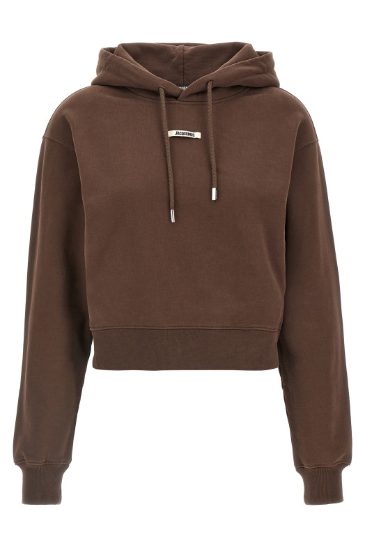 JACQUEMUS 'Le Hoodie Gros-Grain' худі коричневий 24EHOW00247AJ00109880 JACQUEMUS 'Le Hoodie Gros-Grain' худі коричневий 24EHOW00247AJ00109880