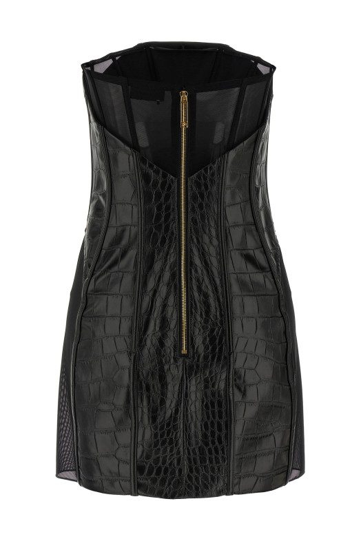 Сукня з кокосовою фактурою Чорна ELISABETTA FRANCHI AB81456E2110 Сукня з кокосовою фактурою Чорна ELISABETTA FRANCHI AB81456E2110