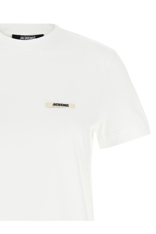 JACQUEMUS 'Le T-shirt Gros-Grain MC' футболка белая 25HTSW00550AJ00029100