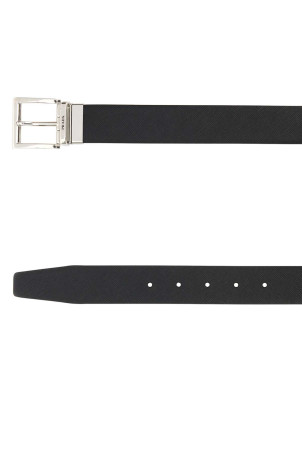 Black leather reversible belt PRADA (2CC004053)