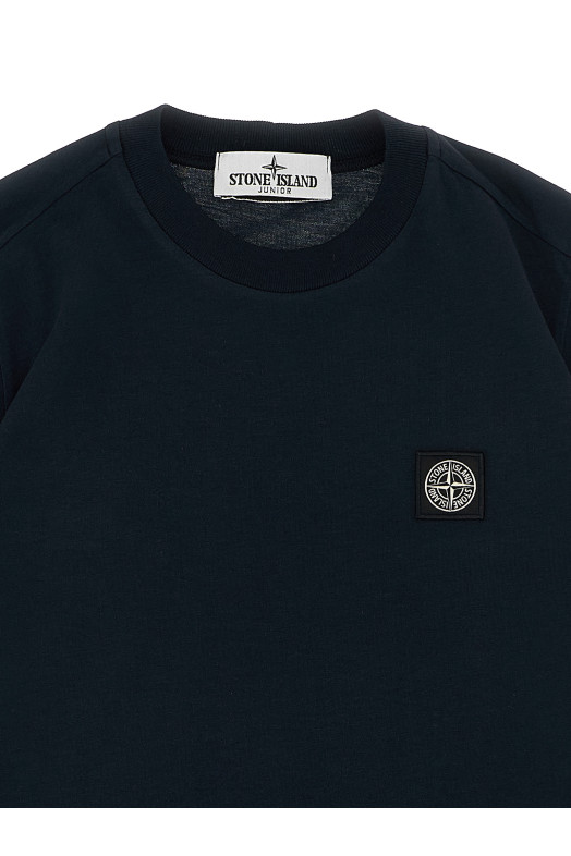 Футболка з логотипом, чорна STONE ISLAND JUNIOR K2S162100002S0047V0029 Футболка з логотипом, чорна STONE ISLAND JUNIOR K2S162100002S0047V0029