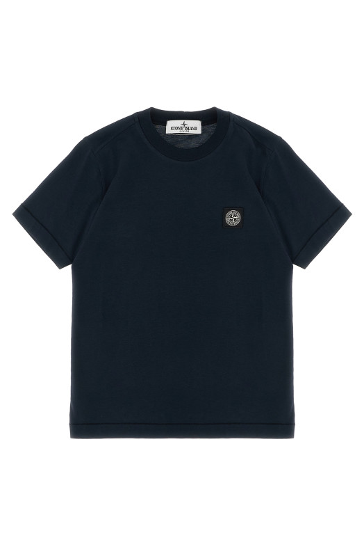 Футболка з логотипом, синя STONE ISLAND JUNIOR K2S162100002S0047V0020 Футболка з логотипом, синя STONE ISLAND JUNIOR K2S162100002S0047V0020