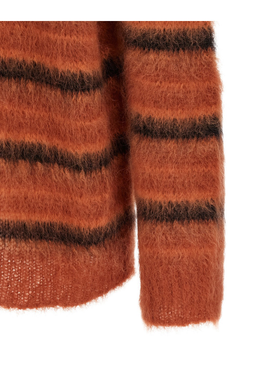 Brushed striped cardigan orange Brushed striped cardigan orange
