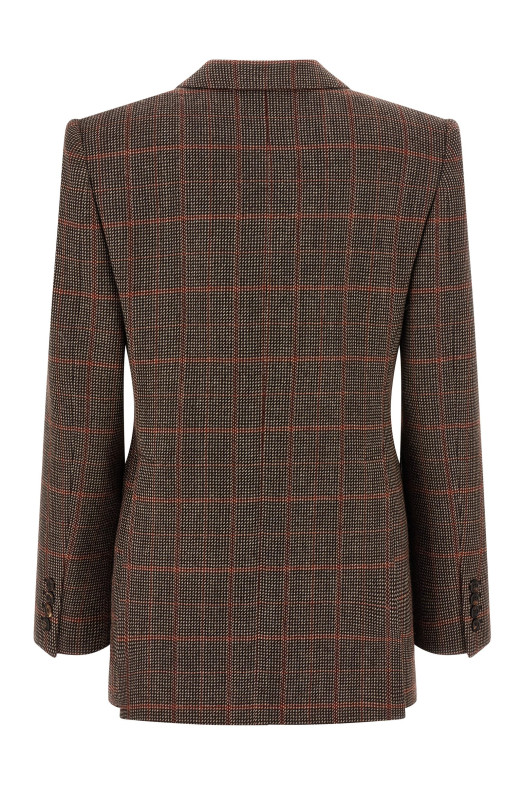 Блейзер з вовни Check, коричневий CHLOÉ CH25AVE5309793C