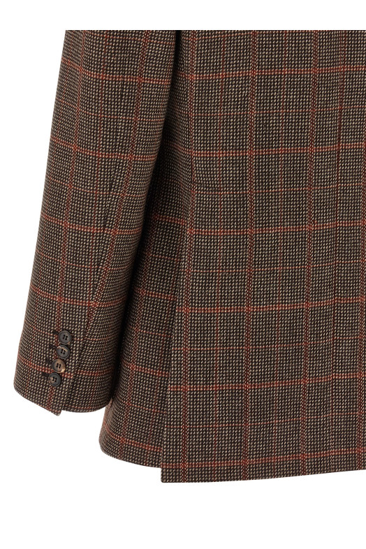 Блейзер з вовни Check, коричневий CHLOÉ CH25AVE5309793C