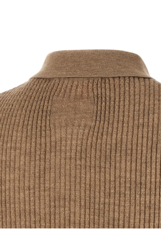 'Shrunken' polo shirt Beige