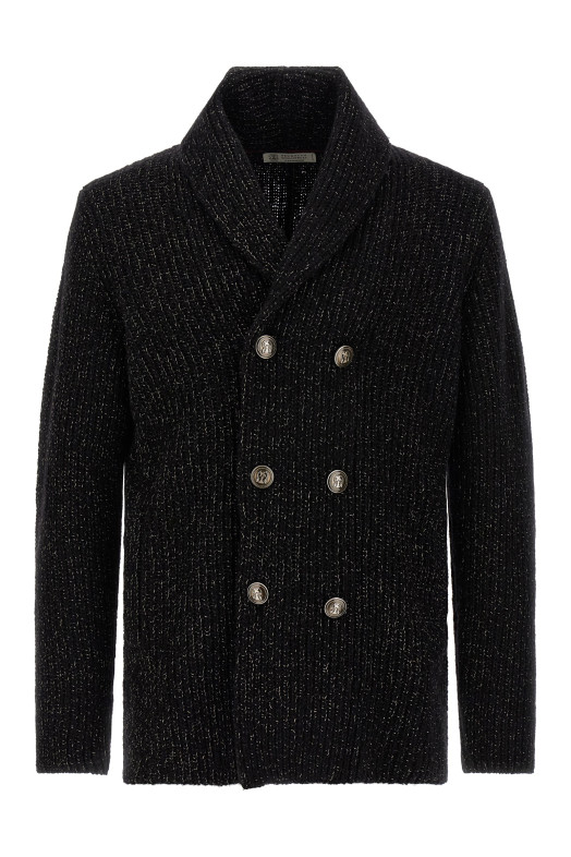 Double-breasted cardigan Black