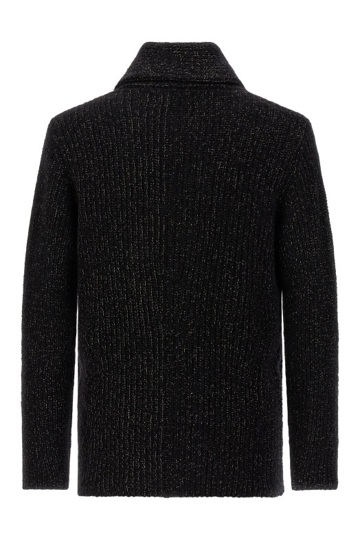 Double-breasted cardigan Black