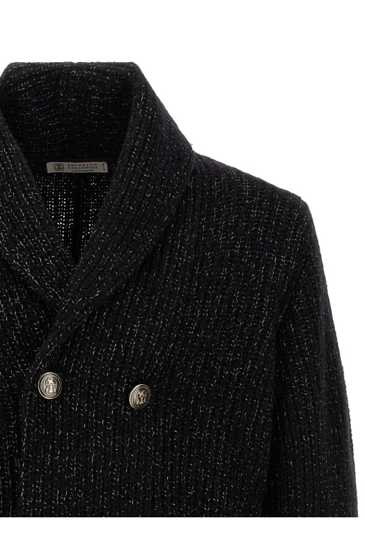 Double-breasted cardigan Black