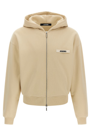 JACQUEMUS 'Le Hoodie Grip Gros Grain' худі Бежевий 24HHOM00257AJ00126150 JACQUEMUS 'Le Hoodie Grip Gros Grain' худі Бежевий 24HHOM00257AJ00126150