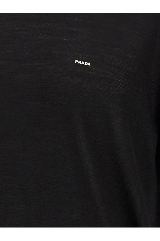 Светр з вишивкою Чорний PRADA UMF146SOOO18DYF0002 Светр з вишивкою Чорний PRADA UMF146SOOO18DYF0002