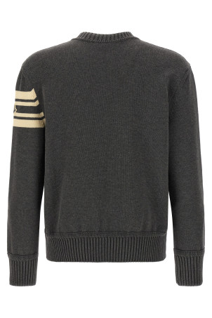 Светр з логотипом Bouclé, сірий MONCLER K20919C00009M1367930 Светр з логотипом Bouclé, сірий MONCLER K20919C00009M1367930