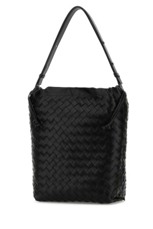 Black leather shopping bag BOTTEGA VENETA (836020V2HL1)