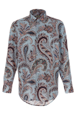 Floral Paisley Cotton shirt BLUE Floral Paisley Cotton shirt BLUE