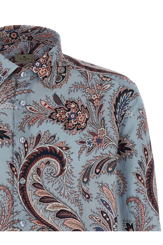 Floral Paisley Cotton shirt BLUE Floral Paisley Cotton shirt BLUE