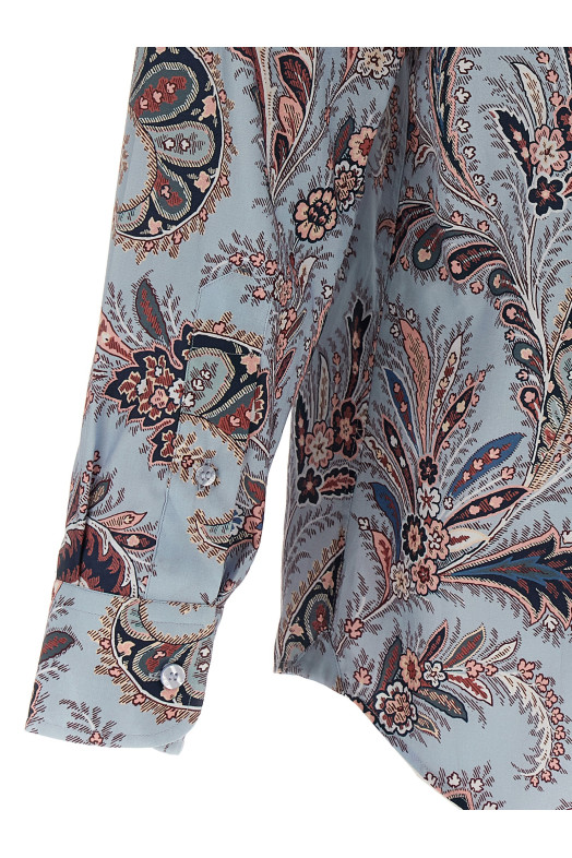 Floral Paisley Cotton shirt BLUE Floral Paisley Cotton shirt BLUE