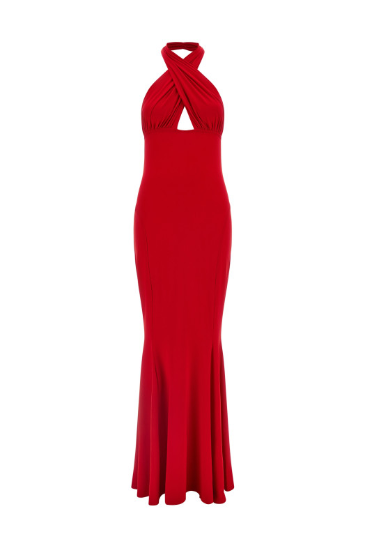 Сукня «Cross Halter Fishtail» червона KK2253PLO68946 Сукня «Cross Halter Fishtail» червона KK2253PLO68946