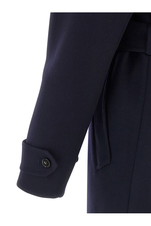 Double-breasted wool trench coat Blue Double-breasted wool trench coat Blue