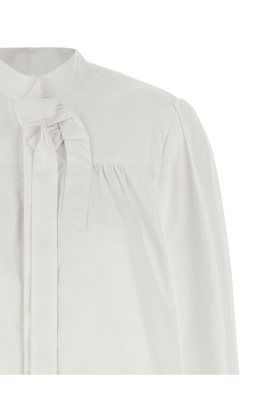 Рубашка с бантиком Белая PRADA P472ISOOO1XV2F0009 Рубашка с бантиком Белая PRADA P472ISOOO1XV2F0009