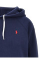 Logo embroidery hoodie Blue