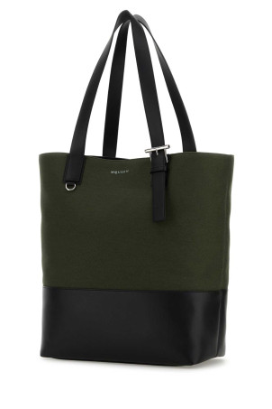Army green canvas shopping bag ALEXANDER MCQUEEN (8360691AAU2) Army green canvas shopping bag ALEXANDER MCQUEEN (8360691AAU2)