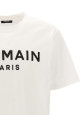 Футболка с логотипом Черно-серая BALMAIN FH1EG000BB73GAB Футболка с логотипом Черно-серая BALMAIN FH1EG000BB73GAB