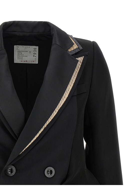 Многослойный блейзер Черный SACAI 2507936001 Многослойный блейзер Черный SACAI 2507936001