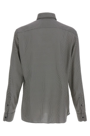 Рубашка в горошек Черно-серая TOM FORD HRN001FMT060ZBLEC Рубашка в горошек Черно-серая TOM FORD HRN001FMT060ZBLEC
