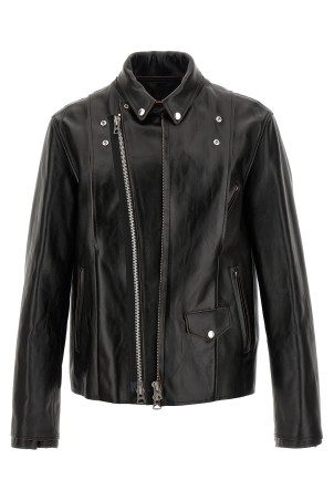 Leather biker jacket Black