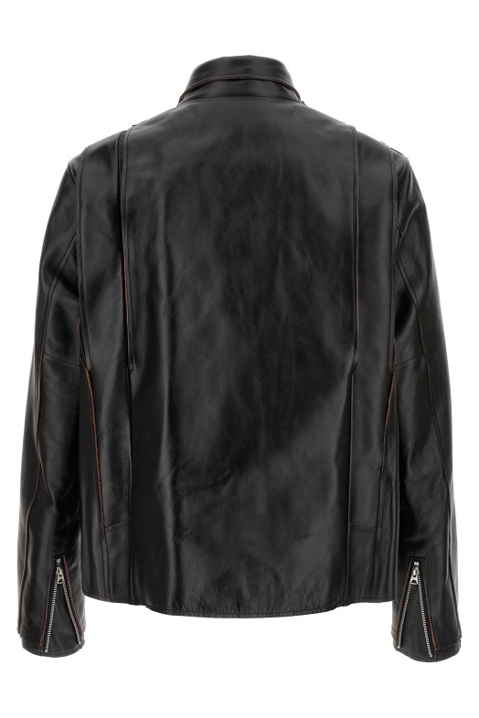 Leather biker jacket Black