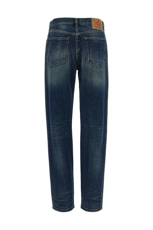 Джинсы с эффектом trompe l'oeil в форме сердца, синие PRADA GFP530SOOO164BF0008 Джинсы с эффектом trompe l'oeil в форме сердца, синие PRADA GFP530SOOO164BF0008