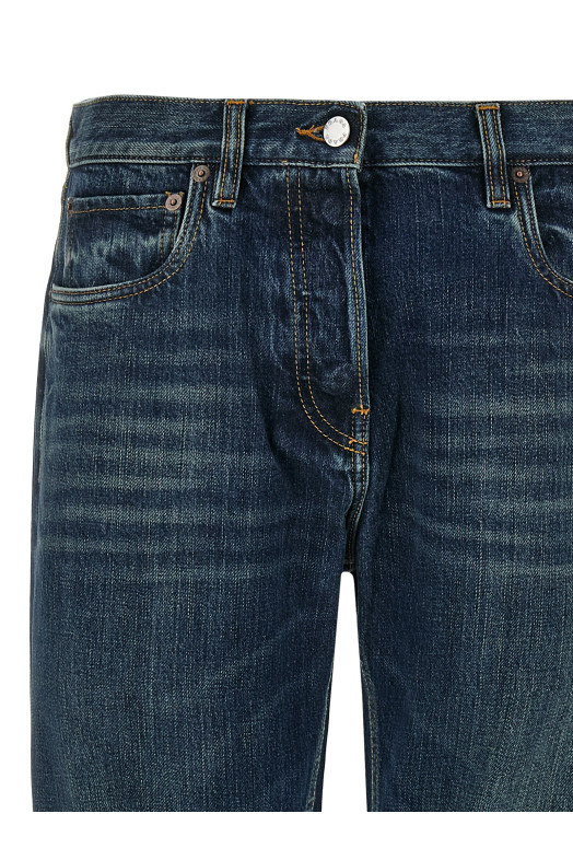 Джинсы с эффектом trompe l'oeil в форме сердца, синие PRADA GFP530SOOO164BF0008 Джинсы с эффектом trompe l'oeil в форме сердца, синие PRADA GFP530SOOO164BF0008