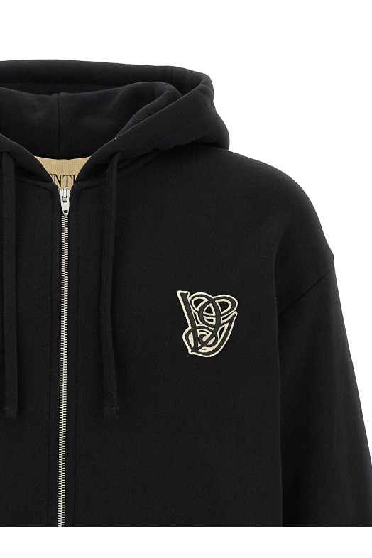 Valentino Garavani hoodie VG patch Black