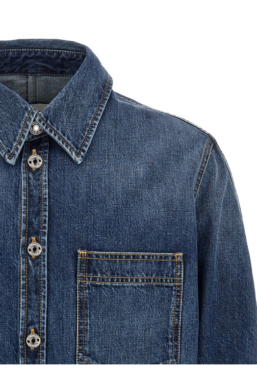 Джинсовая рубашка-накидка Синяя GIVENCHY BM615W516L401
