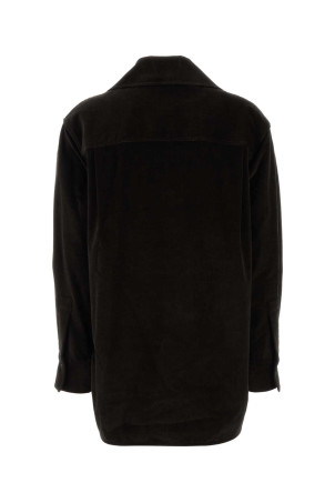 Dark brown corduroy shirt SALVATORE FERRAGAMO (13G924785192)