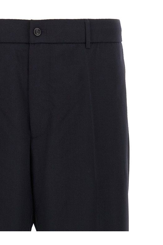 Шерстяные брюки Синие MONCLER K20912A00018597FV77D Шерстяные брюки Синие MONCLER K20912A00018597FV77D